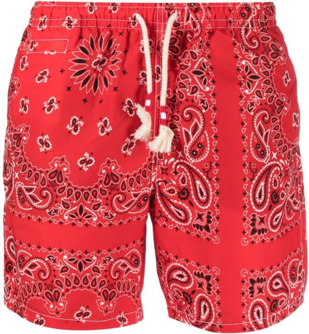 MC2 Saint Barth Zwembroek met paisley-print Rood