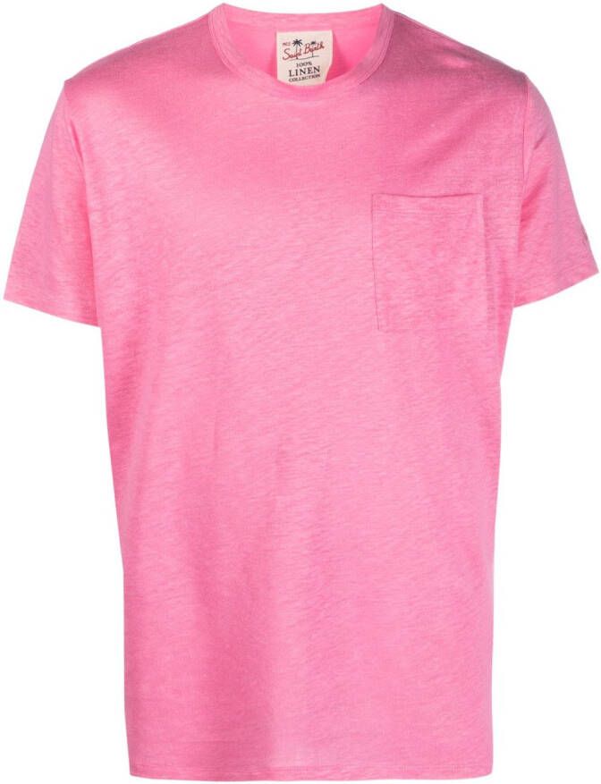 MC2 Saint Barth T-shirt met opgestikte zak Roze