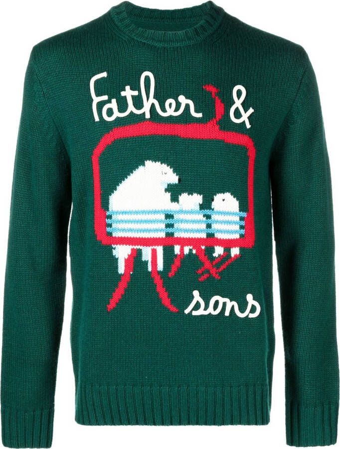 MC2 Saint Barth Intarsia trui Groen