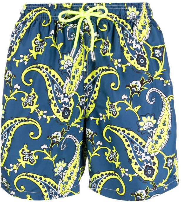 MC2 Saint Barth Shorts met paisley-print Blauw
