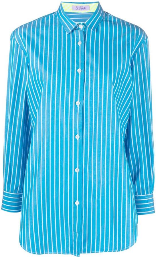 MC2 Saint Barth Blouse met geborduurd logo Blauw
