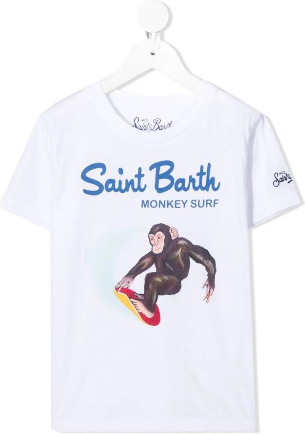 MC2 Saint Barth T-shirt met aapprint Wit