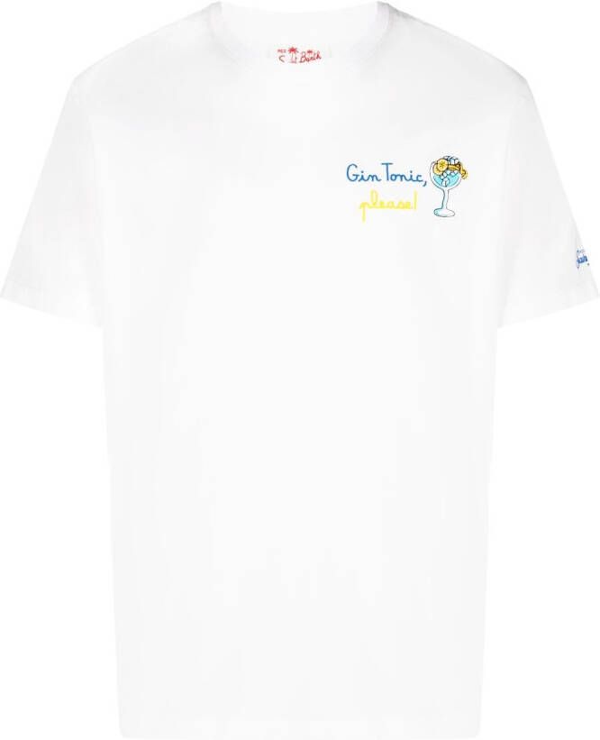 MC2 Saint Barth T-shirt met geborduurd logo Wit