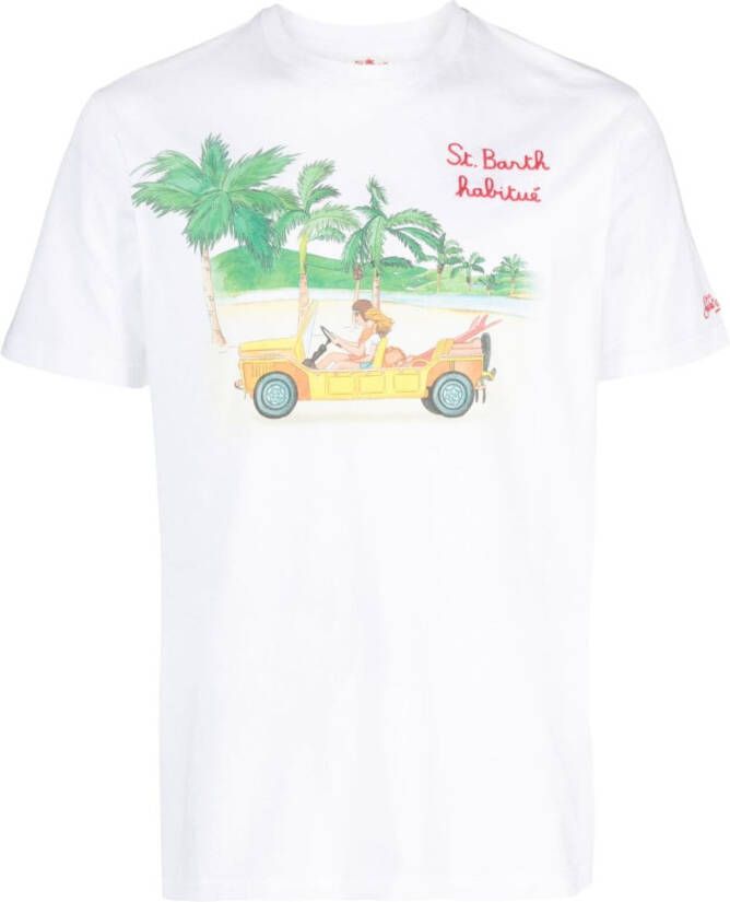 MC2 Saint Barth T-shirt met print Wit
