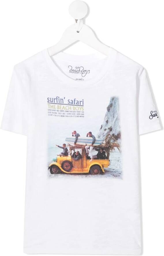 MC2 Saint Barth T-shirt met safariprint Wit