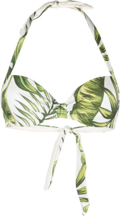 MC2 Saint Barth Bikinitop met tropische print Groen