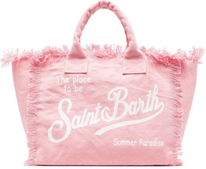 MC2 Saint Barth Vanity shopper met logoprint Roze