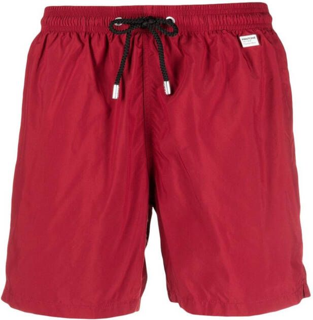 MC2 Saint Barth x Pantone™ zwembroek met logopatch Rood