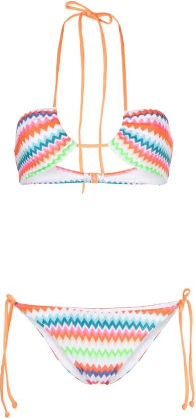 MC2 Saint Barth Bikini met zigzagprint Oranje
