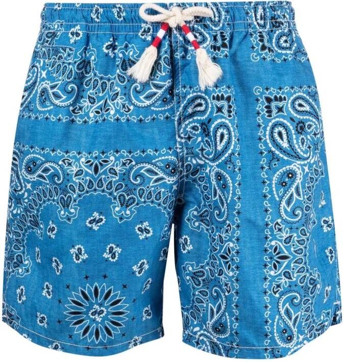 MC2 Saint Barth Zwembroek met paisley-print Blauw