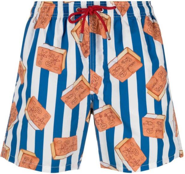 MC2 Saint Barth Zwembroek met print Blauw