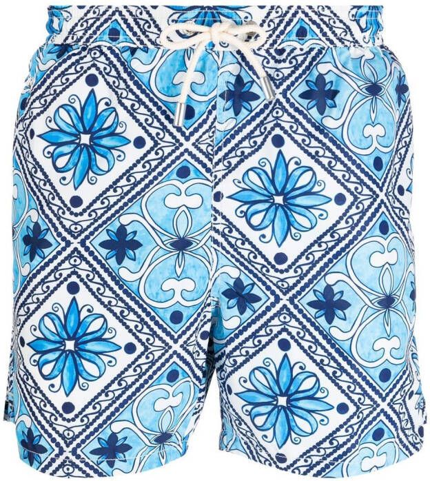 MC2 Saint Barth Zwembroek met trekkoordtaille Blauw