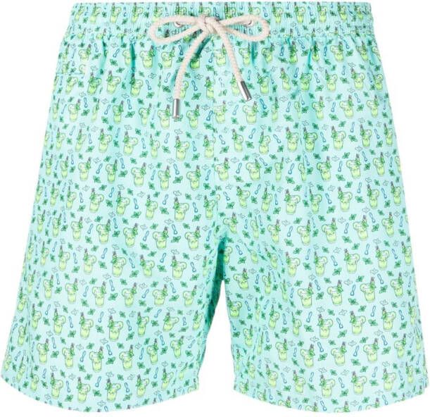 MC2 Saint Barth Zwembroek met trekkoordtaille Blauw