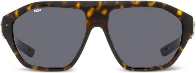 MCM 705SL zonnebril met rechthoekig montuur Bruin