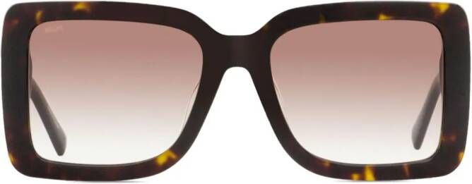 MCM 711S zonnebril met rechthoekig montuur Bruin