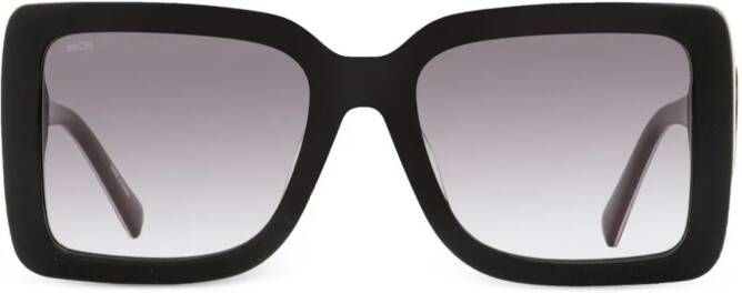 MCM 711S zonnebril met rechthoekig montuur Zwart