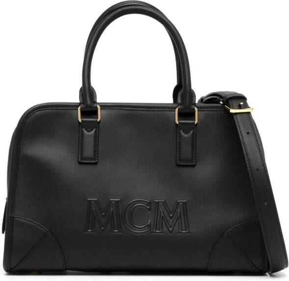 MCM Aren Boston medium tas Zwart