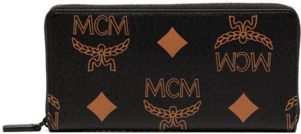 MCM Aren portemonnee met monogramprint Zwart