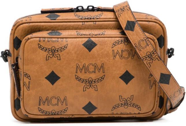 MCM Aren tas met monogram patroon Bruin