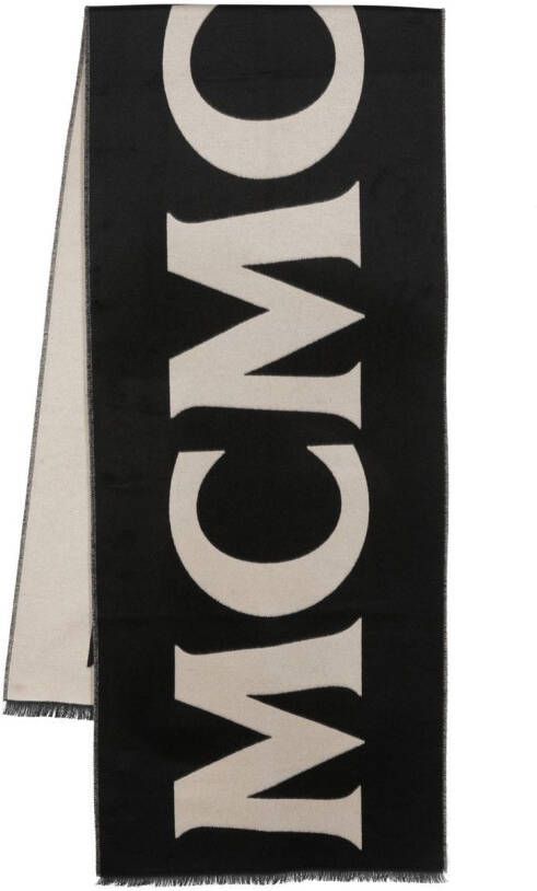 MCM Sjaal met logoprint Zwart