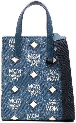 MCM Aren kleine crossbodytas Blauw