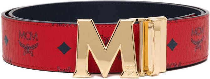 MCM Omkeerbare riem Rood