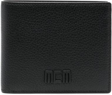 MCM Portemonnee met logoplakkaat Zwart