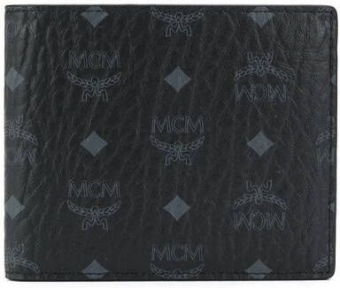 MCM Portemonnee met logoprint Zwart