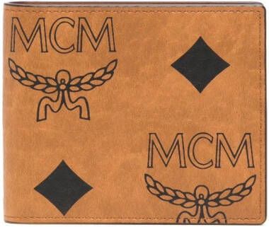 MCM Portemonnee met monogram Bruin
