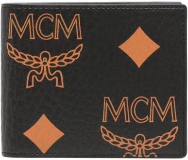 MCM Portemonnee met monogram Zwart