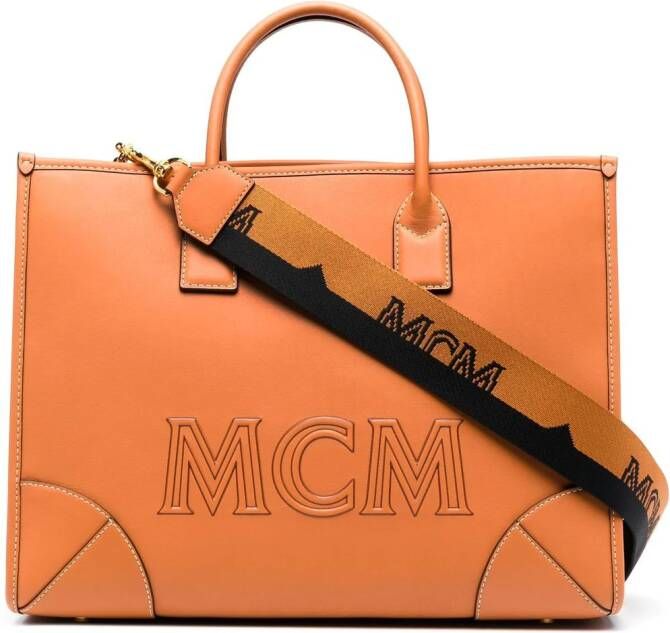 MCM Shopper met logo Bruin