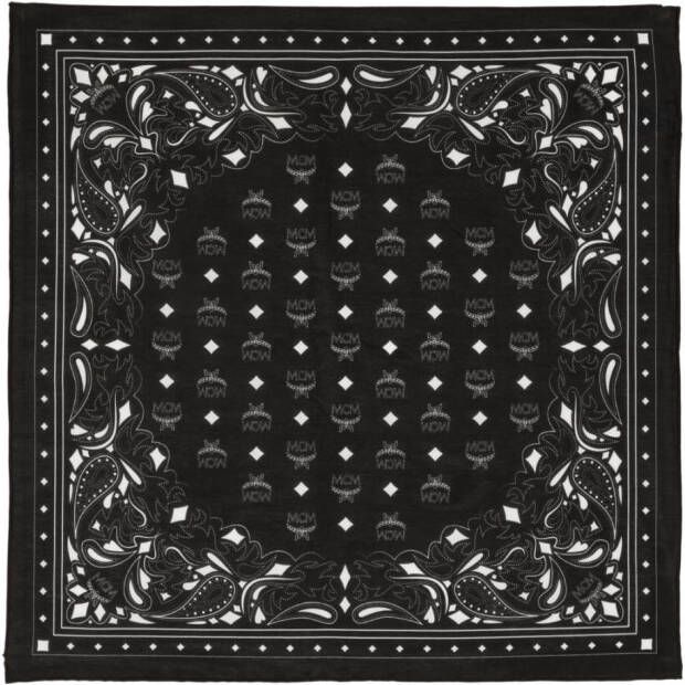 MCM Sjaal met bandana-print Zwart