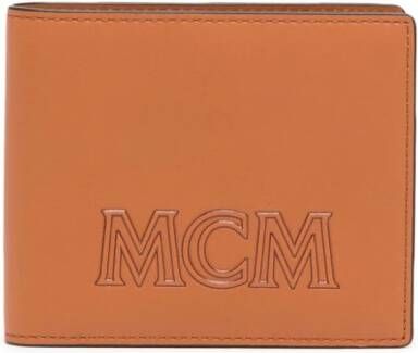 MCM Portemonnee met logo-reliëf Bruin