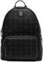 MCM Stark rugzak in Visetos met zijstuds Black Unisex - Thumbnail 1