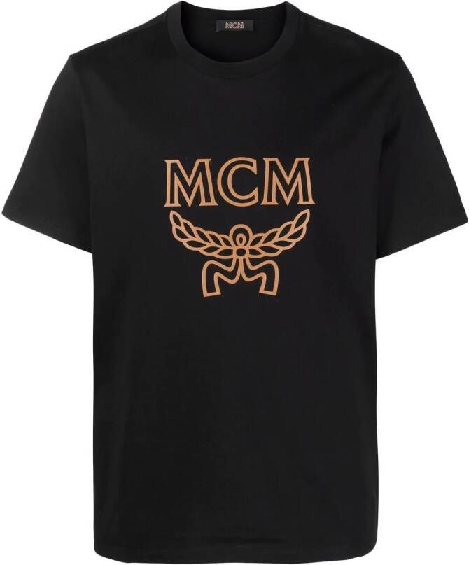 MCM T-shirt met logo Zwart