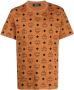 MCM T-shirt met monogramprint Bruin - Thumbnail 1