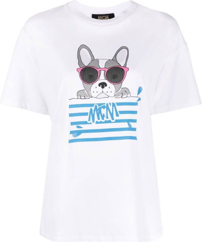 MCM T-shirt met print Wit