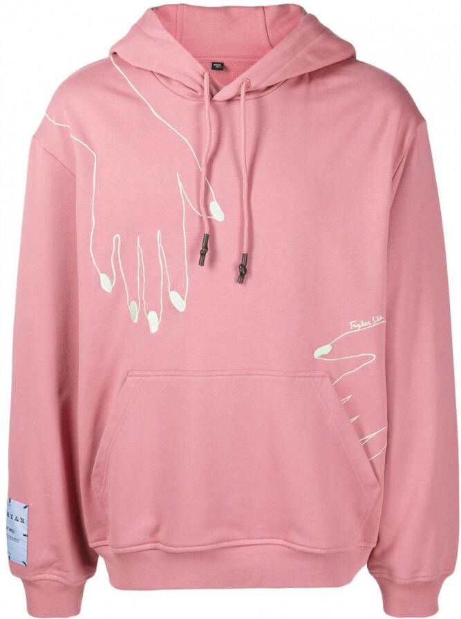 MCQ Katoenen hoodie Roze