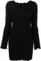 MCQ Mini-jurk met V-hals Zwart - Thumbnail 1