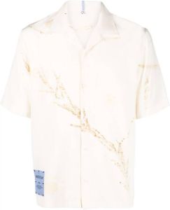 MCQ Overhemd met bladprint Beige