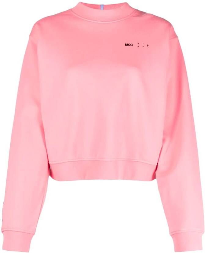 MCQ Sweater met logoprint Roze