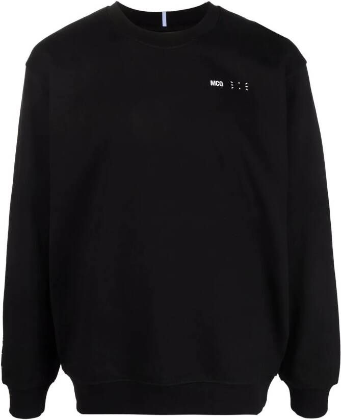 MCQ Sweater met logoprint Zwart