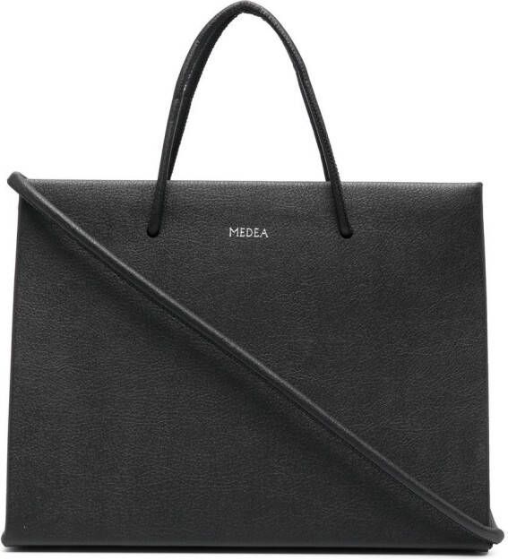 Medea Shopper met logo Zwart