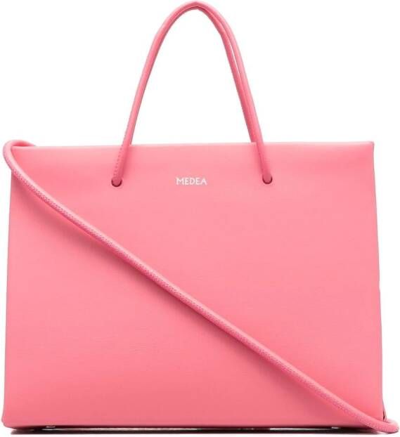 Medea Shopper met logoprint Roze