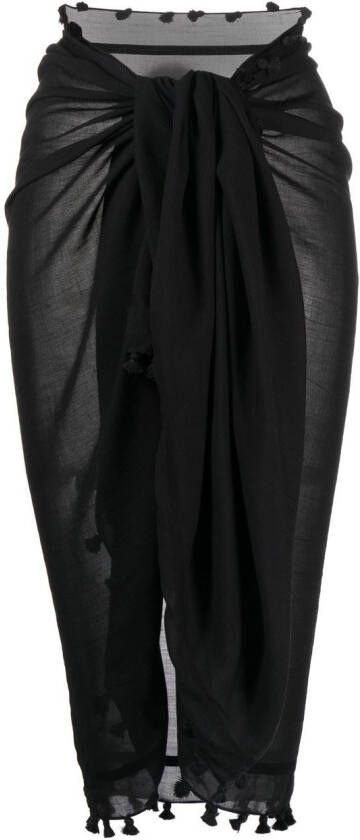 Melissa Odabash Midi-wikkelrok Zwart