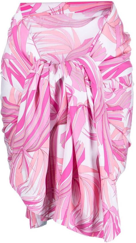 Melissa Odabash Pareo met orchidee print Roze