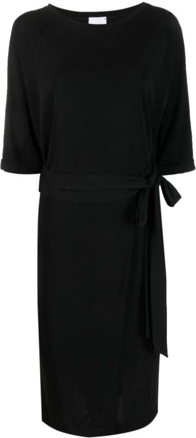 Merci Midi-jurk met striksluiting Zwart
