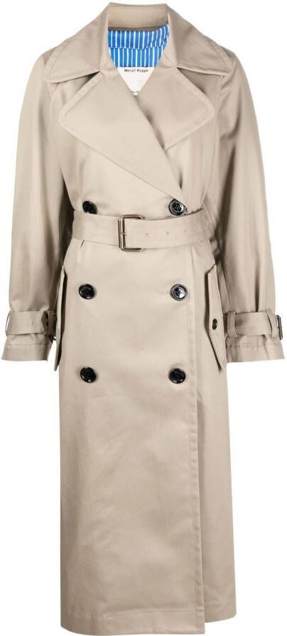 MERYLL ROGGE Trenchcoat met dubbele rij knopen Beige