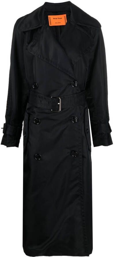 MERYLL ROGGE Trenchcoat met dubbele rij knopen Zwart