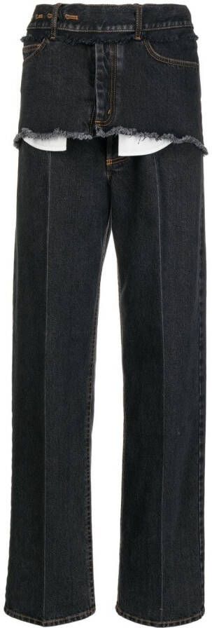 MERYLL ROGGE Gerafelde jeans Zwart